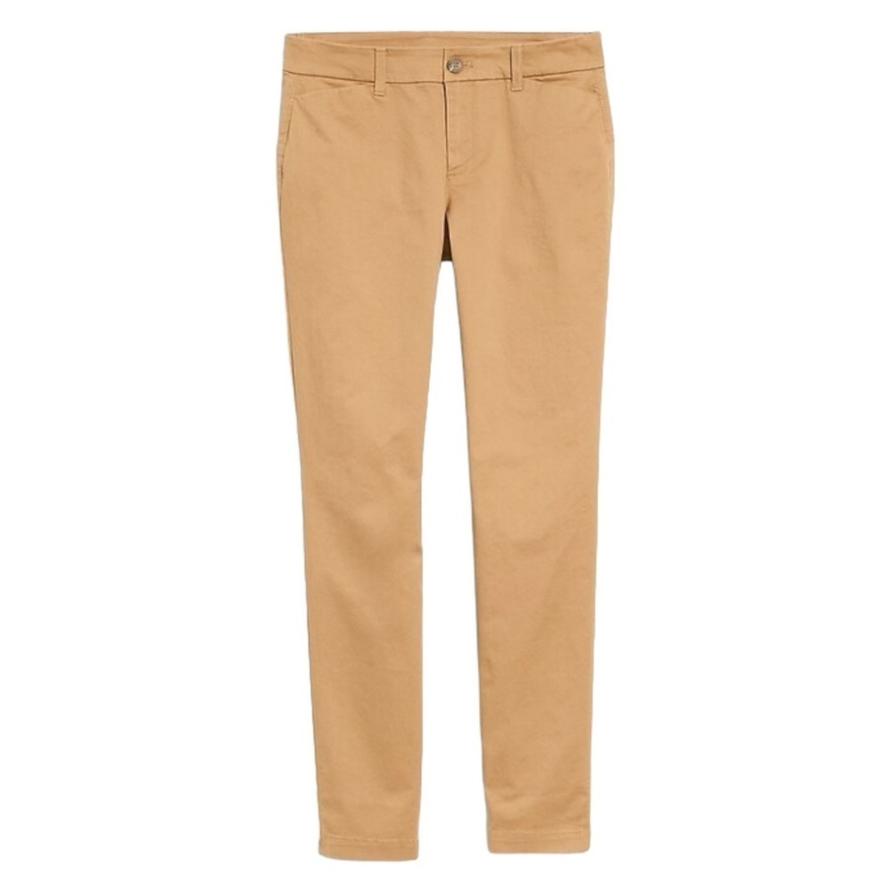 Old Navy Women's Skinny Mid-Rise‎ Basic Chino Pants Khaki Crumb On Down Size 6